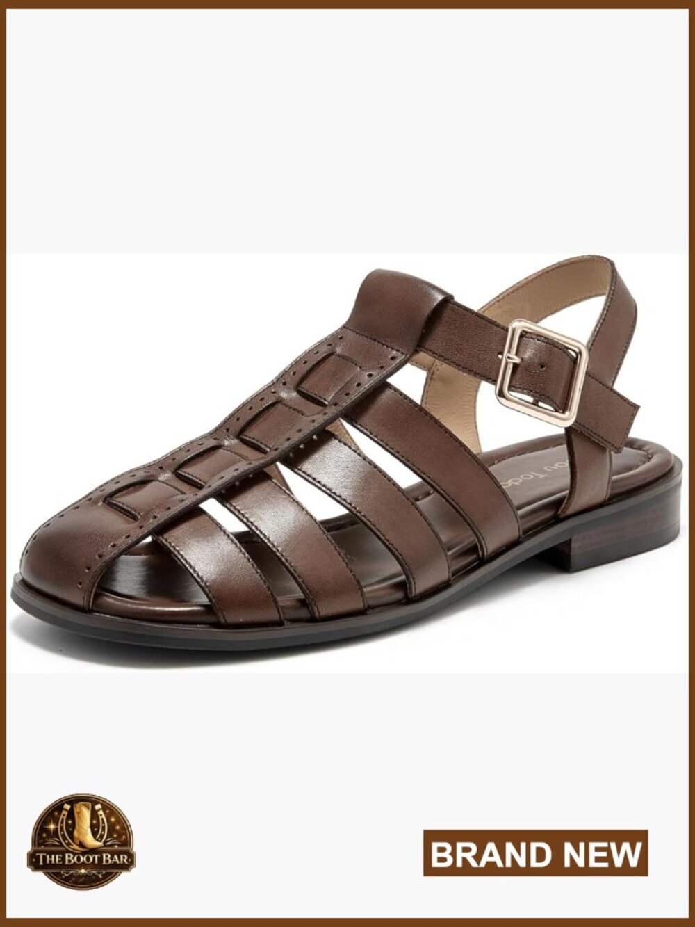 Women's Fisherman Sandals - Leather Flat Gladiator Strappy Closed Toe Summer